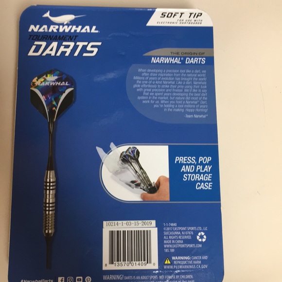 Narwhal Soft Tip Tournament Darts - Picture 7 of 7